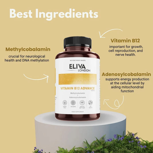 Why Vitamin B12 Advance With Dual Action Formula by Eliva London Is the Ultimate Choice for B12 Vitamin Pills